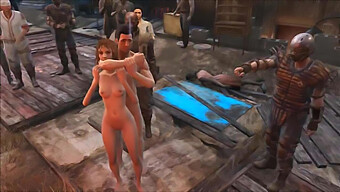 Sexo En Grupo Público En Diamond City De Fallout 4 Con Personajes De Dibujos Animados