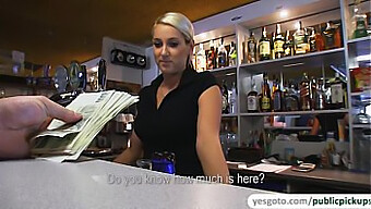 Beautiful Lenka gives a perfect blowjob and gets a facial in a pub