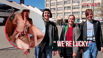 Lesbiene Germane De Primăvară Într-Un Threesome Natural Cu Facesitting