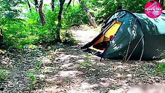 Caught solo girl masturbating in hidden spaces during camping trip