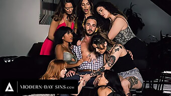 Ember Snow And Madi Collins Participate In A Group Sex Session With Their Support Group Members