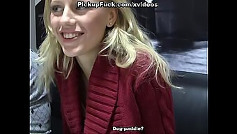 Stunning blonde enjoys outdoor sex in public