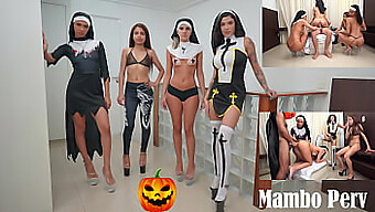 Sinnliche Nonnen Betreiben Sexuelle Handlungen Und Blasphemie Während Halloween